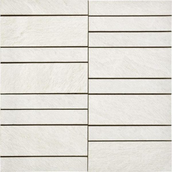Keramische tegel Mosaic Louza Parallels White Smoke 30x30 - Woodson and Stone - wit