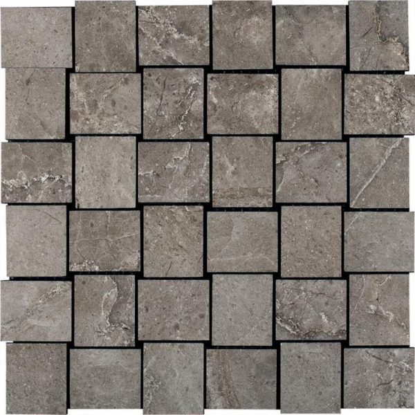 Keramische tegel Mosaic Leicester Gironella Graphite- 30,4x30,4 - Woodson and Stone - donkergrijs