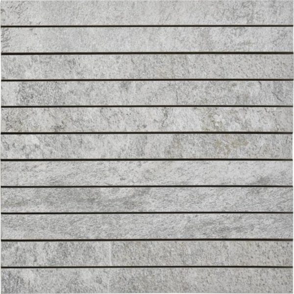 Keramische tegel Mosaic Skifer Lines Grey 30x30 - Woodson and Stone - grijs