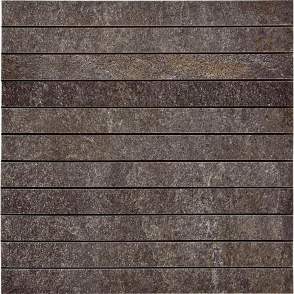 Keramische tegel Mosaic Skifer Lines Natural 30x30 - Woodson and Stone - donkergrijs